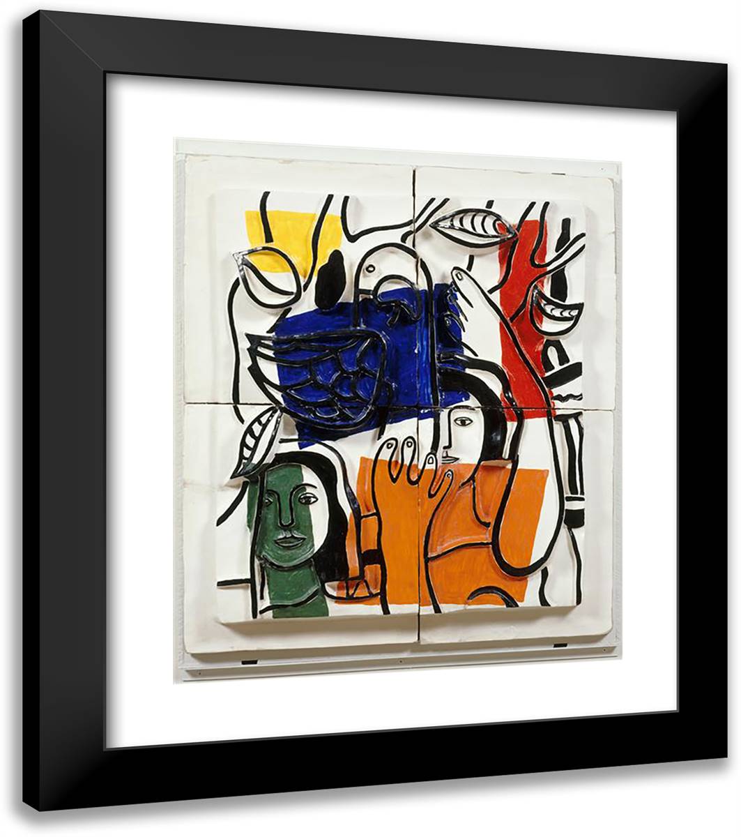 The Two Sailors 20x23 Black Modern Wood Framed Art Print Poster by Leger, Fernand