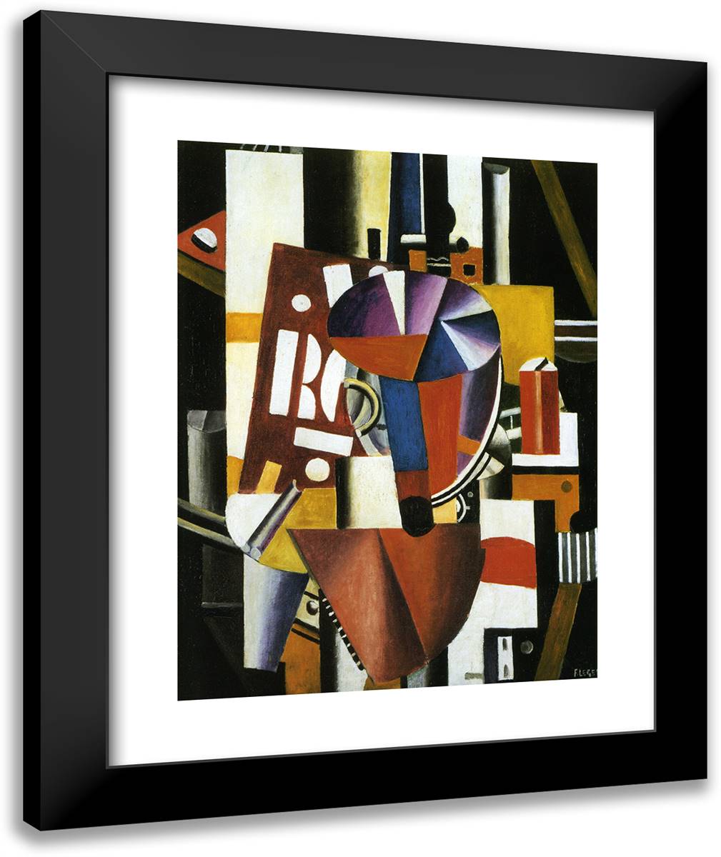 The Typographer 20x24 Black Modern Wood Framed Art Print Poster by Leger, Fernand