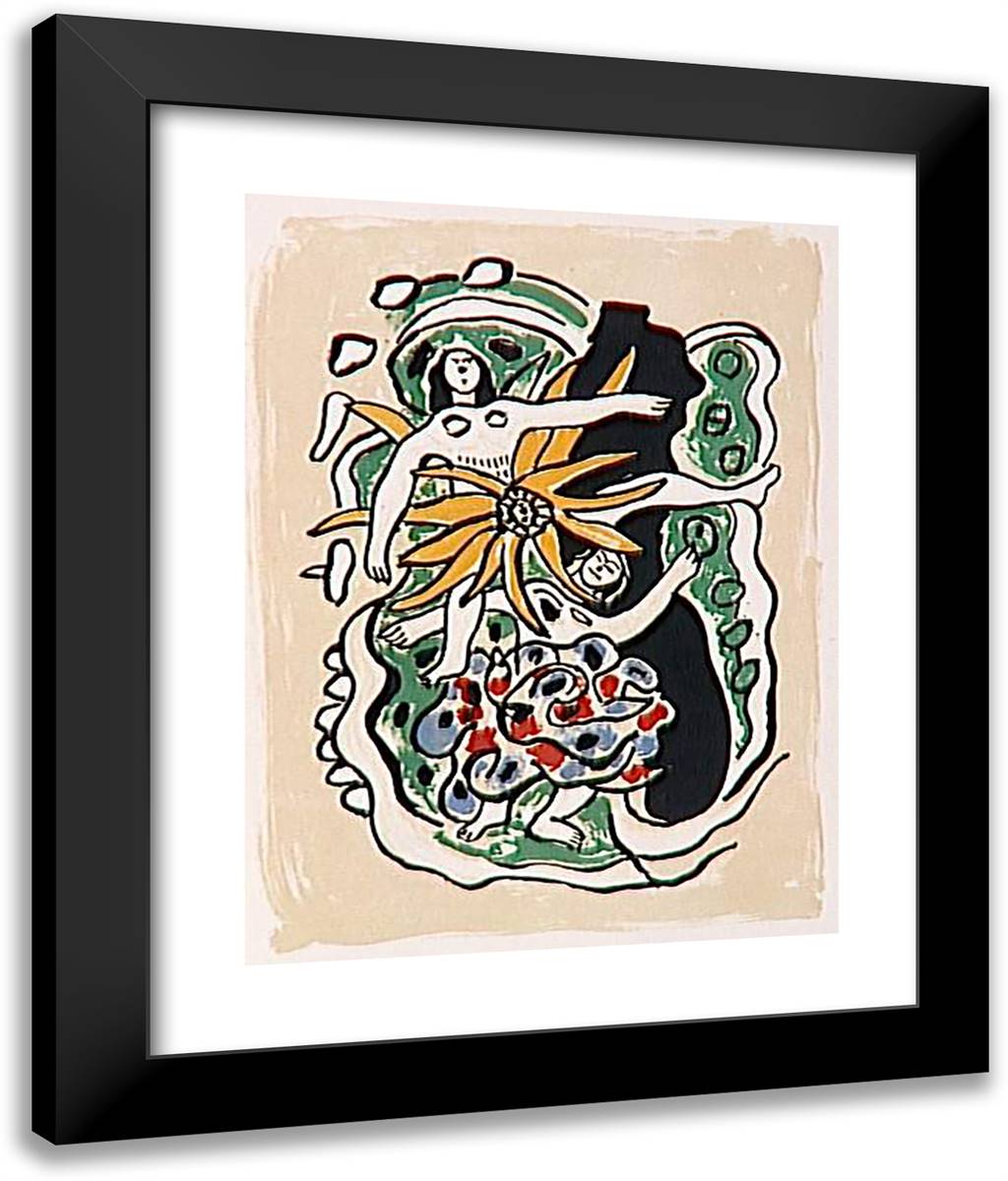 The Album Circus 20x24 Black Modern Wood Framed Art Print Poster by Leger, Fernand