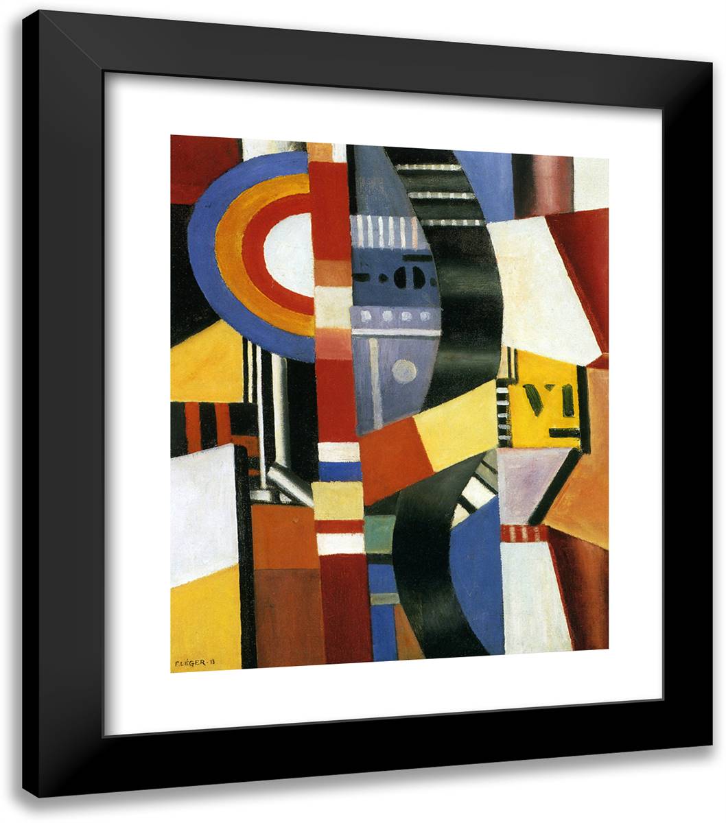 The Disc 20x23 Black Modern Wood Framed Art Print Poster by Leger, Fernand