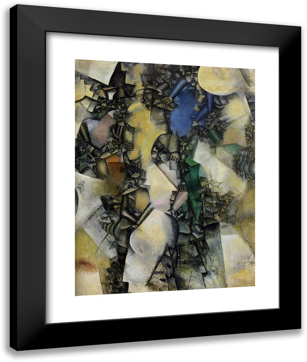 Trouville 20x24 Black Modern Wood Framed Art Print Poster by Leger, Fernand