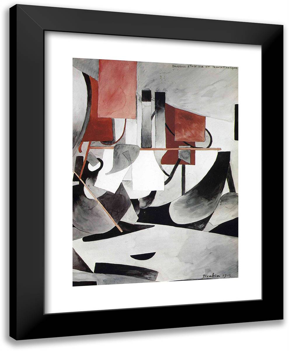 Ballerina on an Ocean Liner 19x24 Black Modern Wood Framed Art Print Poster by Picabia, Francis