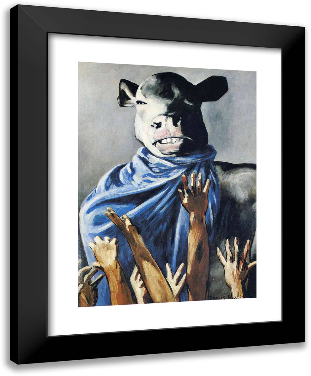 Calf Worship 19x24 Black Modern Wood Framed Art Print Poster by Picabia, Francis