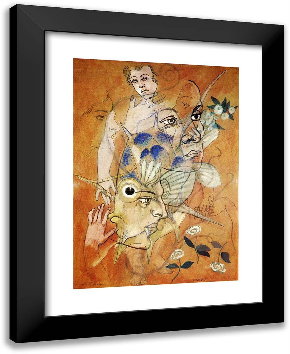 Catax 19x24 Black Modern Wood Framed Art Print Poster by Picabia, Francis