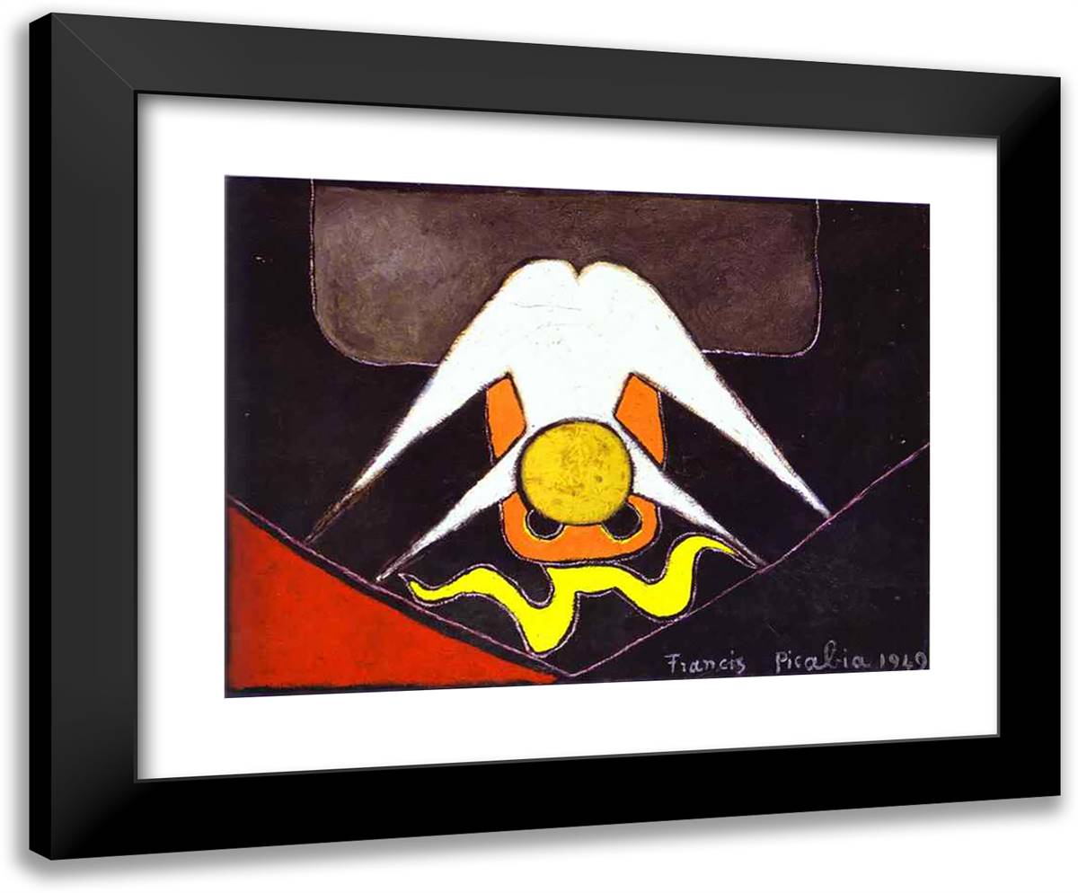 Colloquium 24x20 Black Modern Wood Framed Art Print Poster by Picabia, Francis