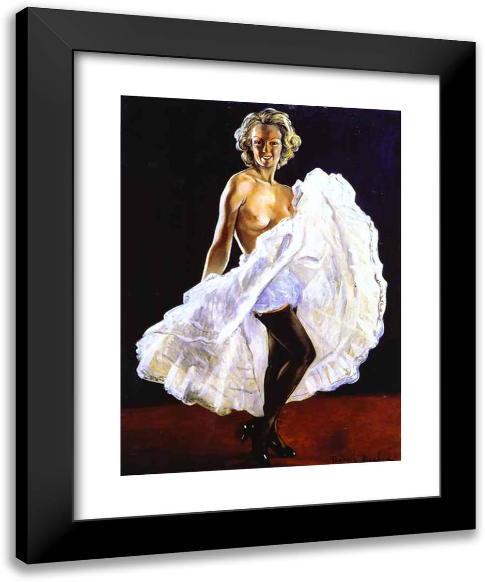 Dancer Of- French Cancan 19x24 Black Modern Wood Framed Art Print Poster by Picabia, Francis