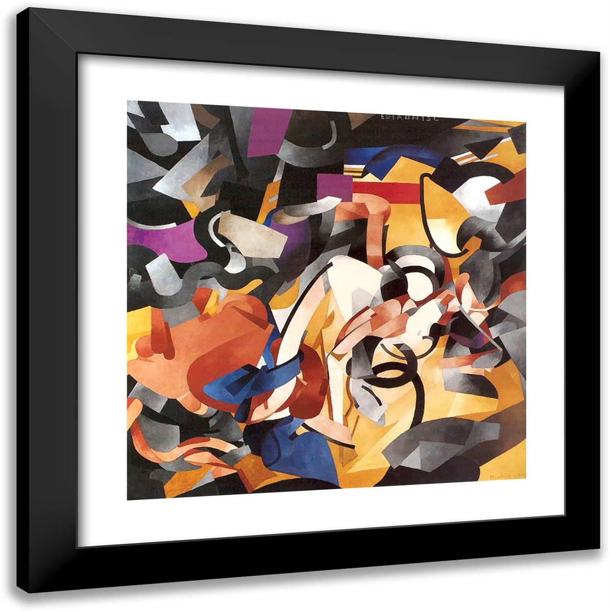 Edtaonisl Ecclesiastic 20x20 Black Modern Wood Framed Art Print Poster by Picabia, Francis