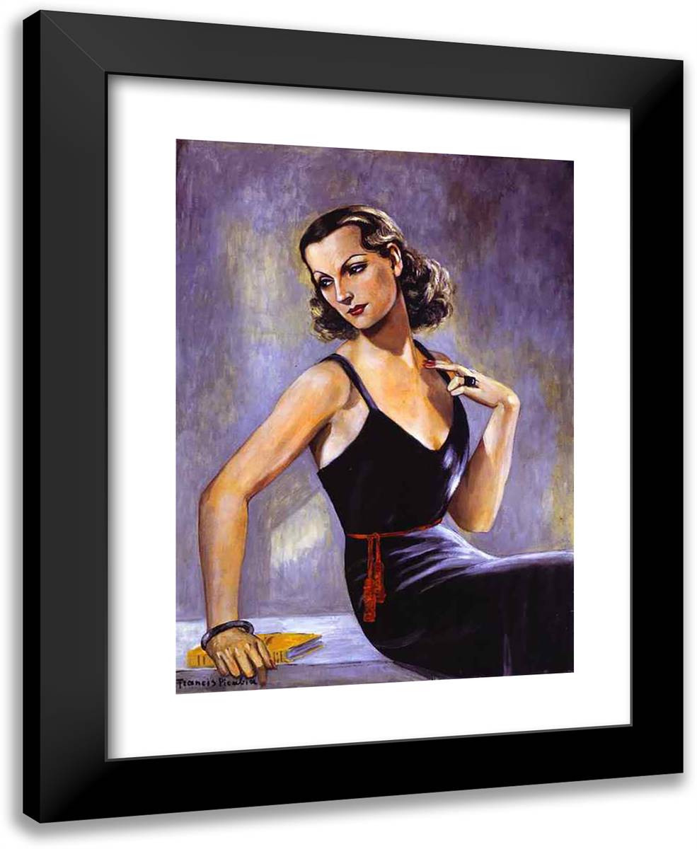 Ellegant 19x24 Black Modern Wood Framed Art Print Poster by Picabia, Francis