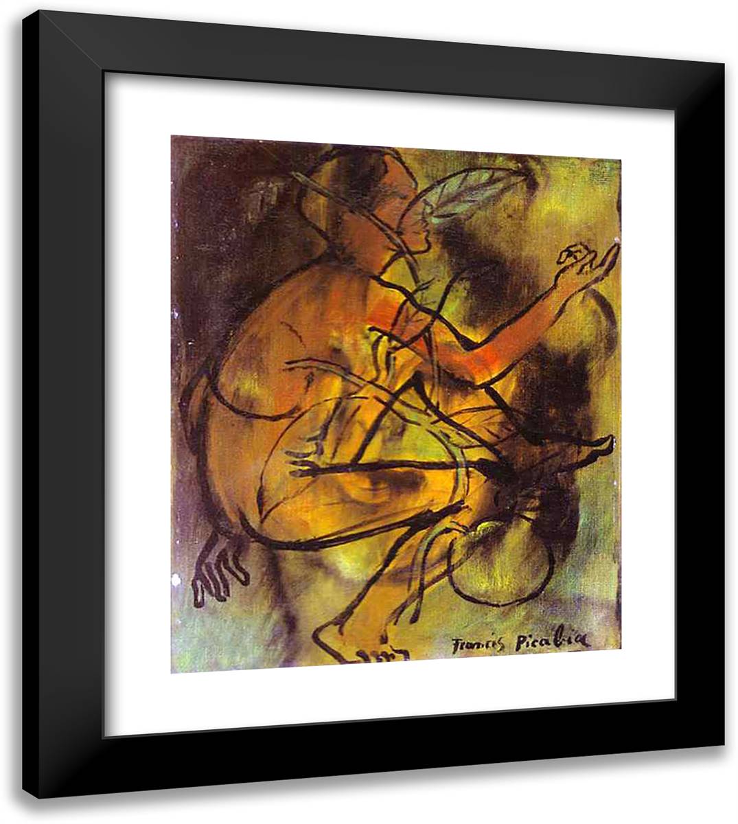 Eve 20x23 Black Modern Wood Framed Art Print Poster by Picabia, Francis