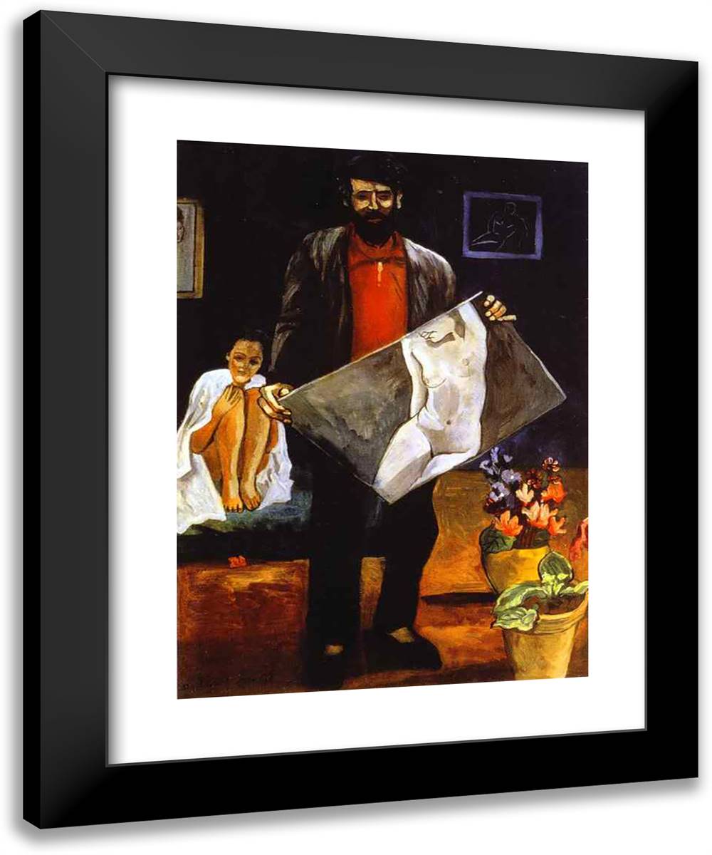 Montparnasse 19x24 Black Modern Wood Framed Art Print Poster by Picabia, Francis