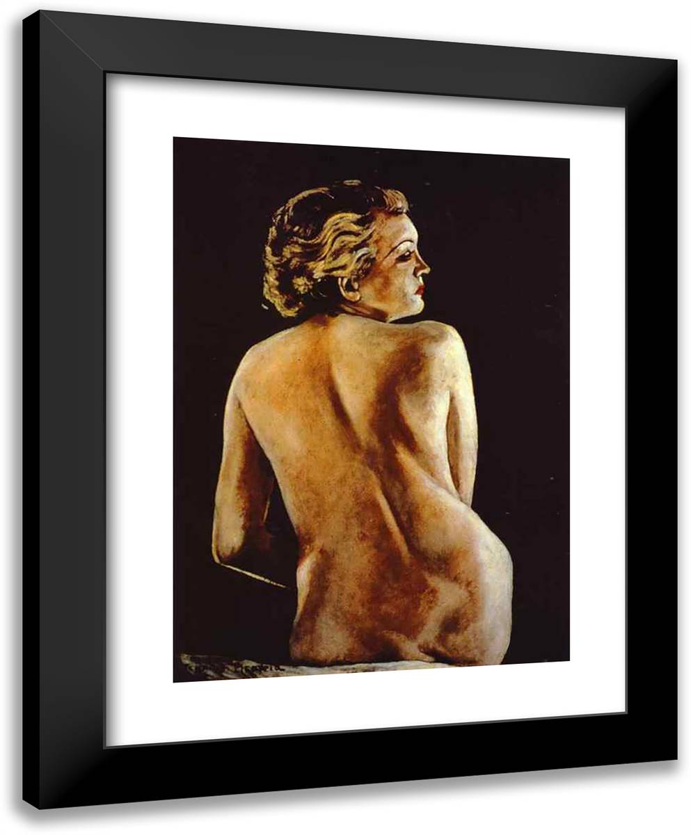 Nude from Back 19x24 Black Modern Wood Framed Art Print Poster by Picabia, Francis