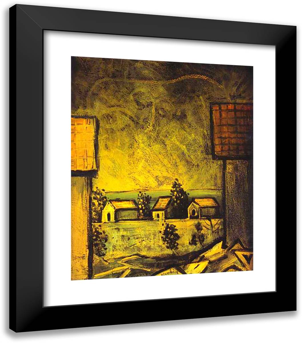 Provincial Landscape 20x23 Black Modern Wood Framed Art Print Poster by Picabia, Francis