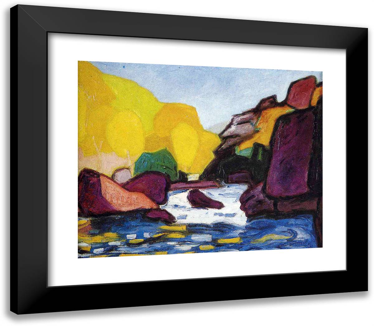 Sedell 23x20 Black Modern Wood Framed Art Print Poster by Picabia, Francis
