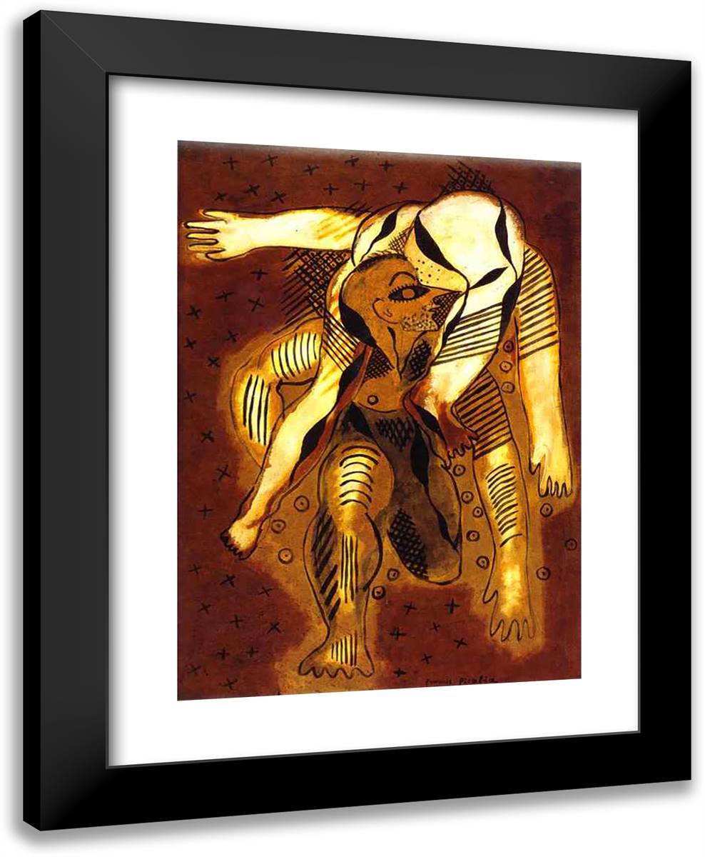 The Acrobates 19x24 Black Modern Wood Framed Art Print Poster by Picabia, Francis