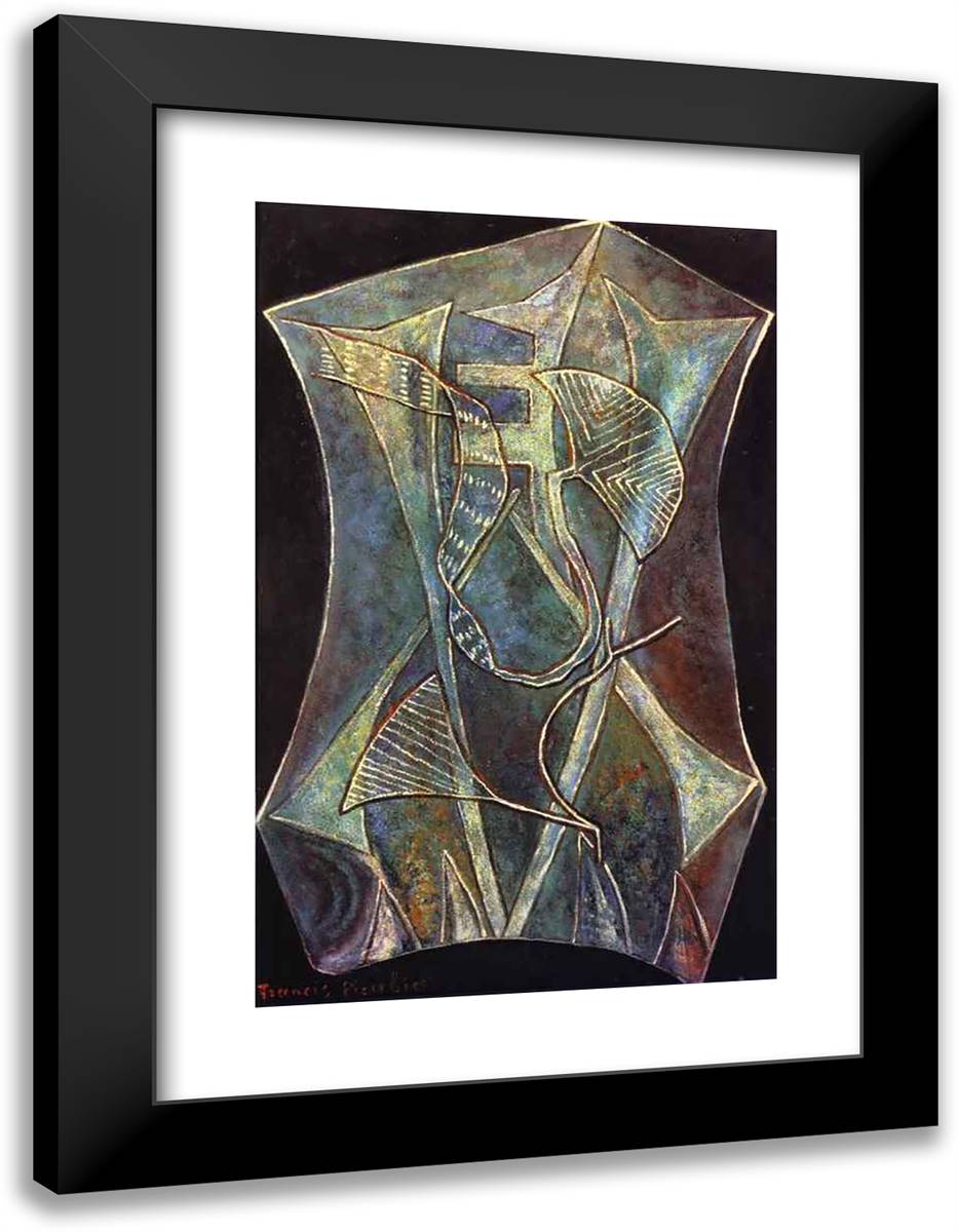 The Joy in Blindness 18x24 Black Modern Wood Framed Art Print Poster by Picabia, Francis