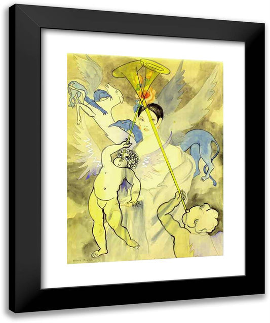 The Woman Of Love 20x24 Black Modern Wood Framed Art Print Poster by Picabia, Francis