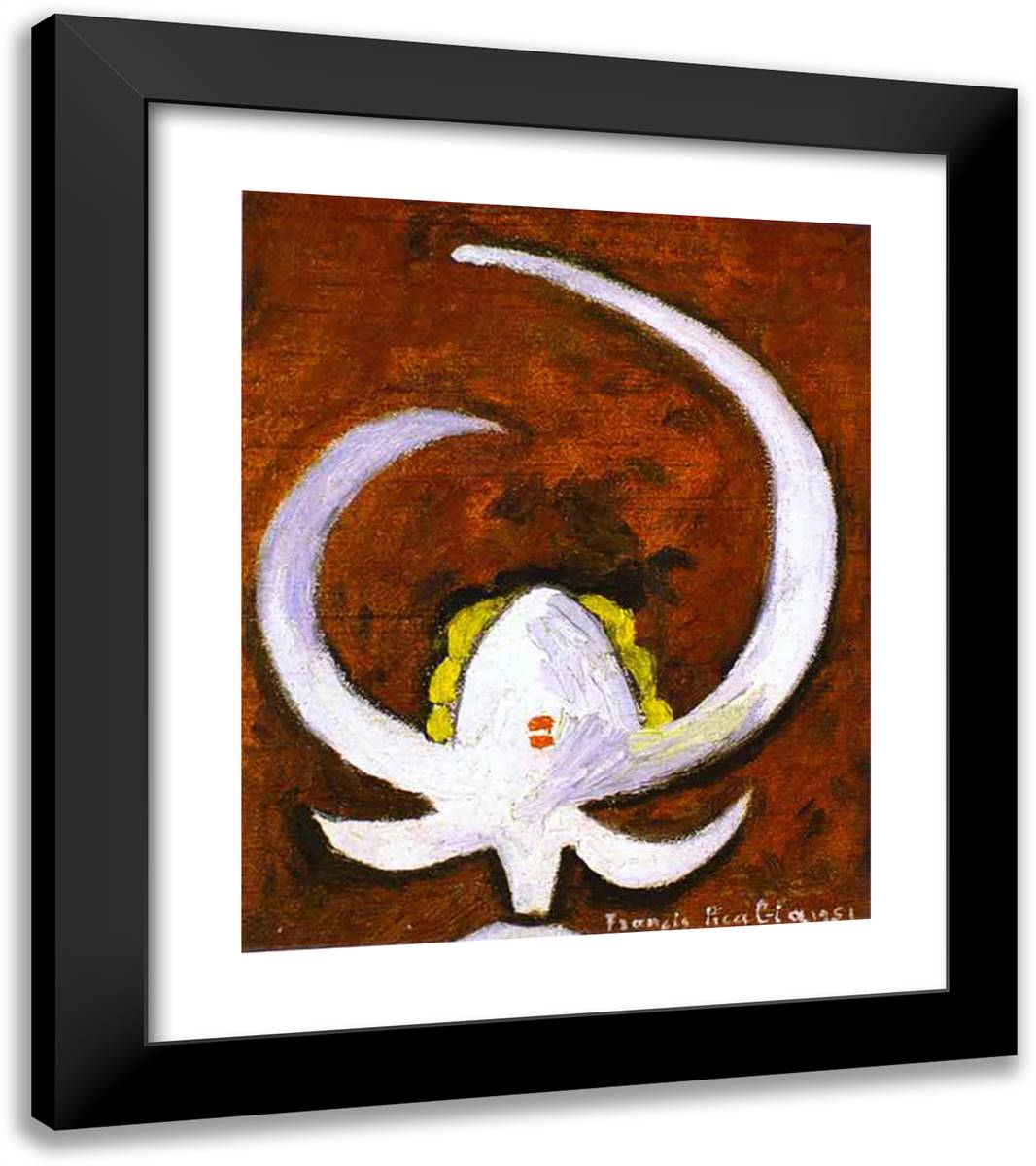 Tuesday Mardi 20x23 Black Modern Wood Framed Art Print Poster by Picabia, Francis