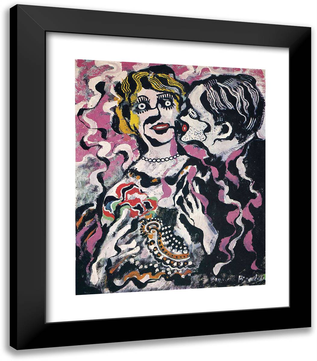Veglione, Cannes, 1924  20x23 Black Modern Wood Framed Art Print Poster by Picabia, Francis