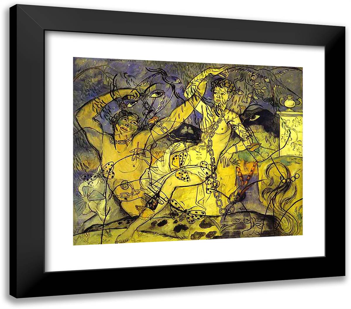Villica Safe 23x20 Black Modern Wood Framed Art Print Poster by Picabia, Francis