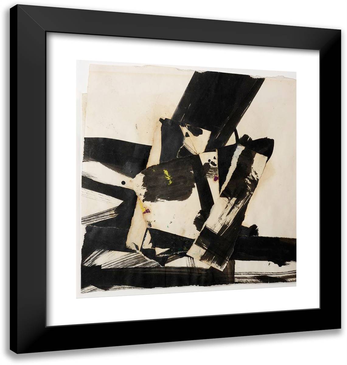 Black and White.Png 20x21 Black Modern Wood Framed Art Print Poster by Kline, Franz