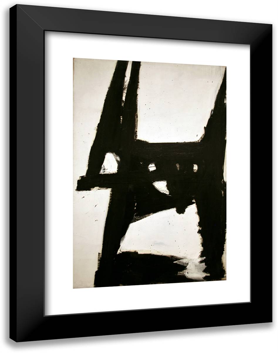 Four Square 18x24 Black Modern Wood Framed Art Print Poster by Kline, Franz
