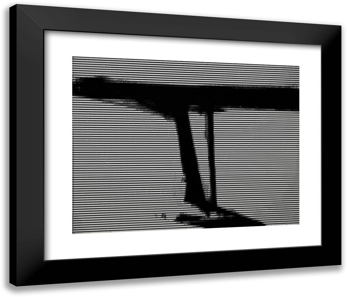 Le Gros 24x20 Black Modern Wood Framed Art Print Poster by Kline, Franz