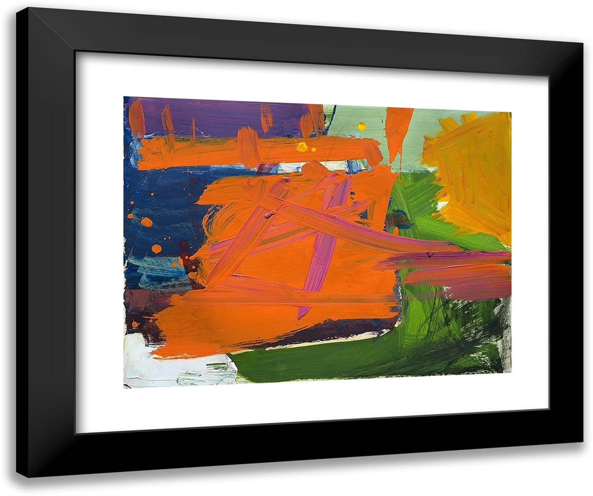 Untitled 24x20 Black Modern Wood Framed Art Print Poster by Kline, Franz