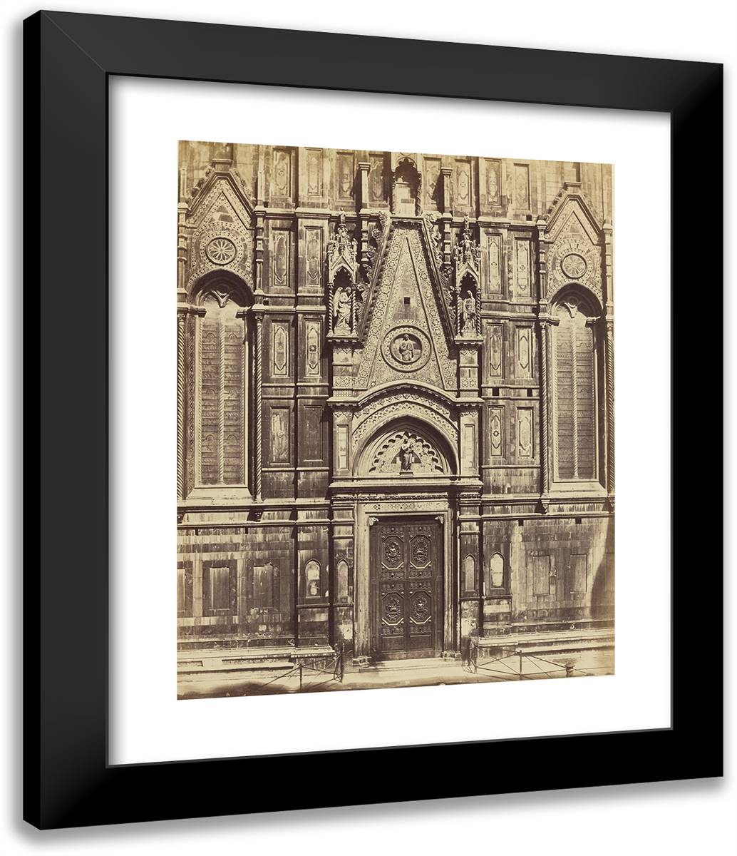 Church Facade 20x24 Black Modern Wood Framed Art Print Poster by Alinari, Fratelli