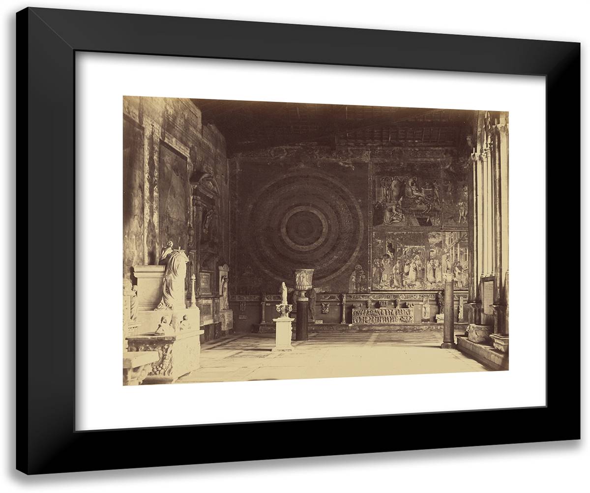 Pisa, Camposanto Interior 24x20 Black Modern Wood Framed Art Print Poster by Alinari, Fratelli