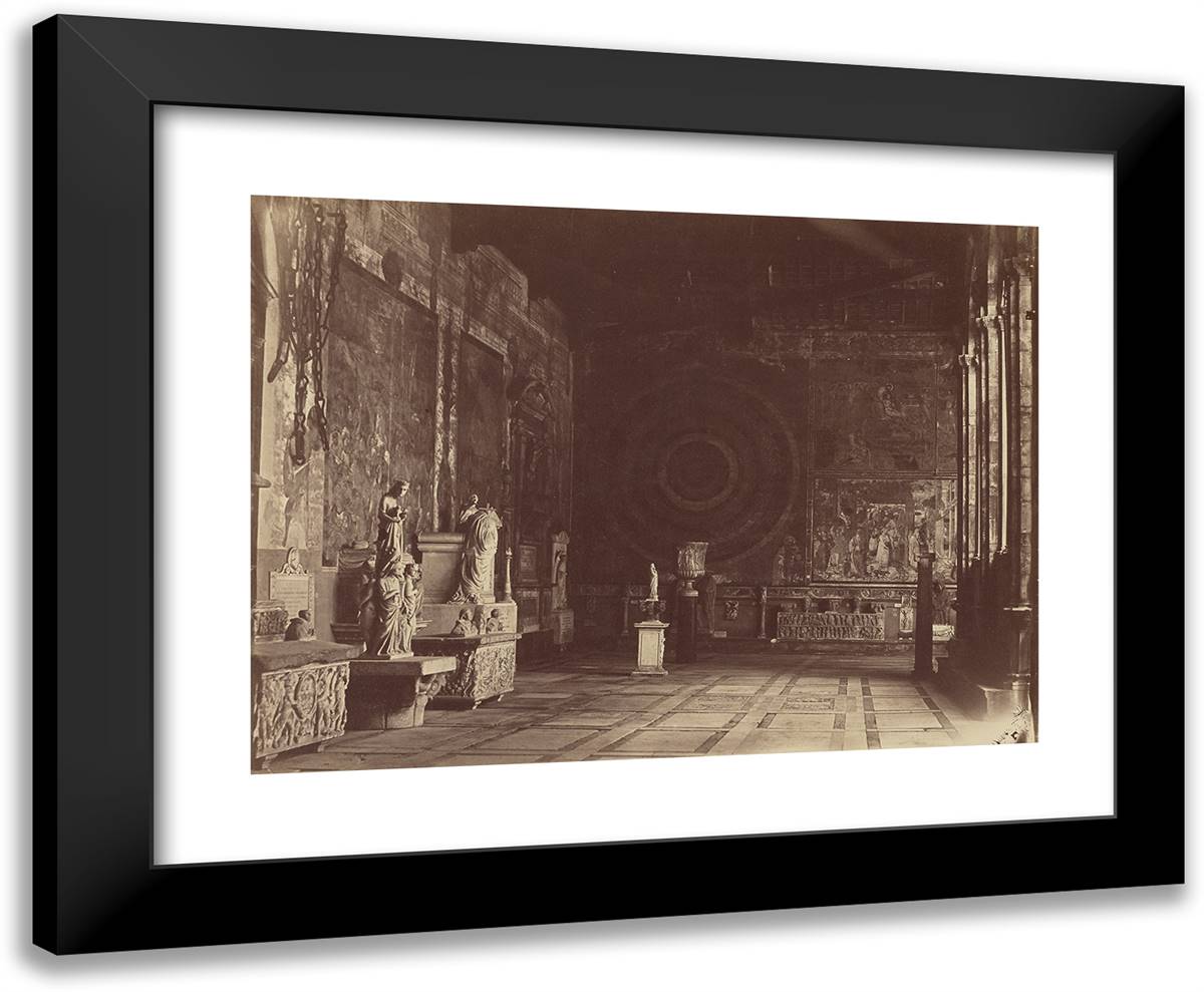 Pisa, Church Interior 24x20 Black Modern Wood Framed Art Print Poster by Alinari, Fratelli