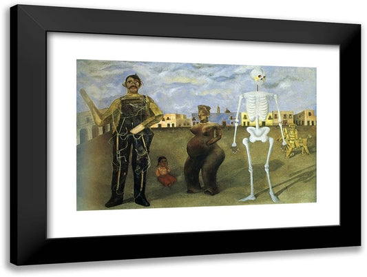 Four Inhabitants of Mexico 24x18 Black Modern Wood Framed Art Print Poster by Kahlo, Frida