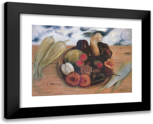 Fruits of the Earth 24x19 Black Modern Wood Framed Art Print Poster by Kahlo, Frida