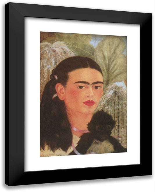 Fulang Chang and I 19x24 Black Modern Wood Framed Art Print Poster by Kahlo, Frida