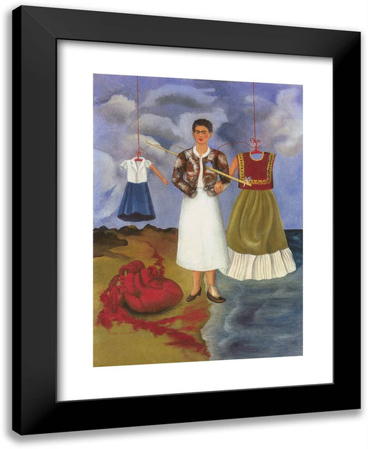 Memory (The Heart) 19x24 Black Modern Wood Framed Art Print Poster by Kahlo, Frida