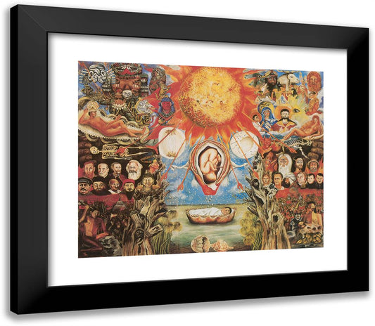 Nucleus of Creation (Moses) 23x20 Black Modern Wood Framed Art Print Poster by Kahlo, Frida