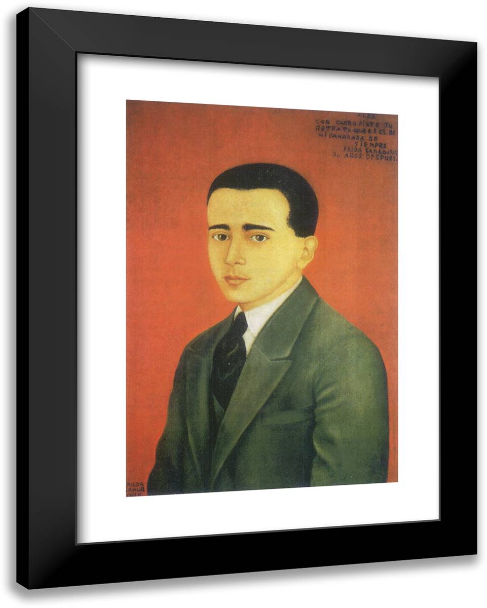 Portrait of Alejandro Gómez Arias 19x24 Black Modern Wood Framed Art Print Poster by Kahlo, Frida