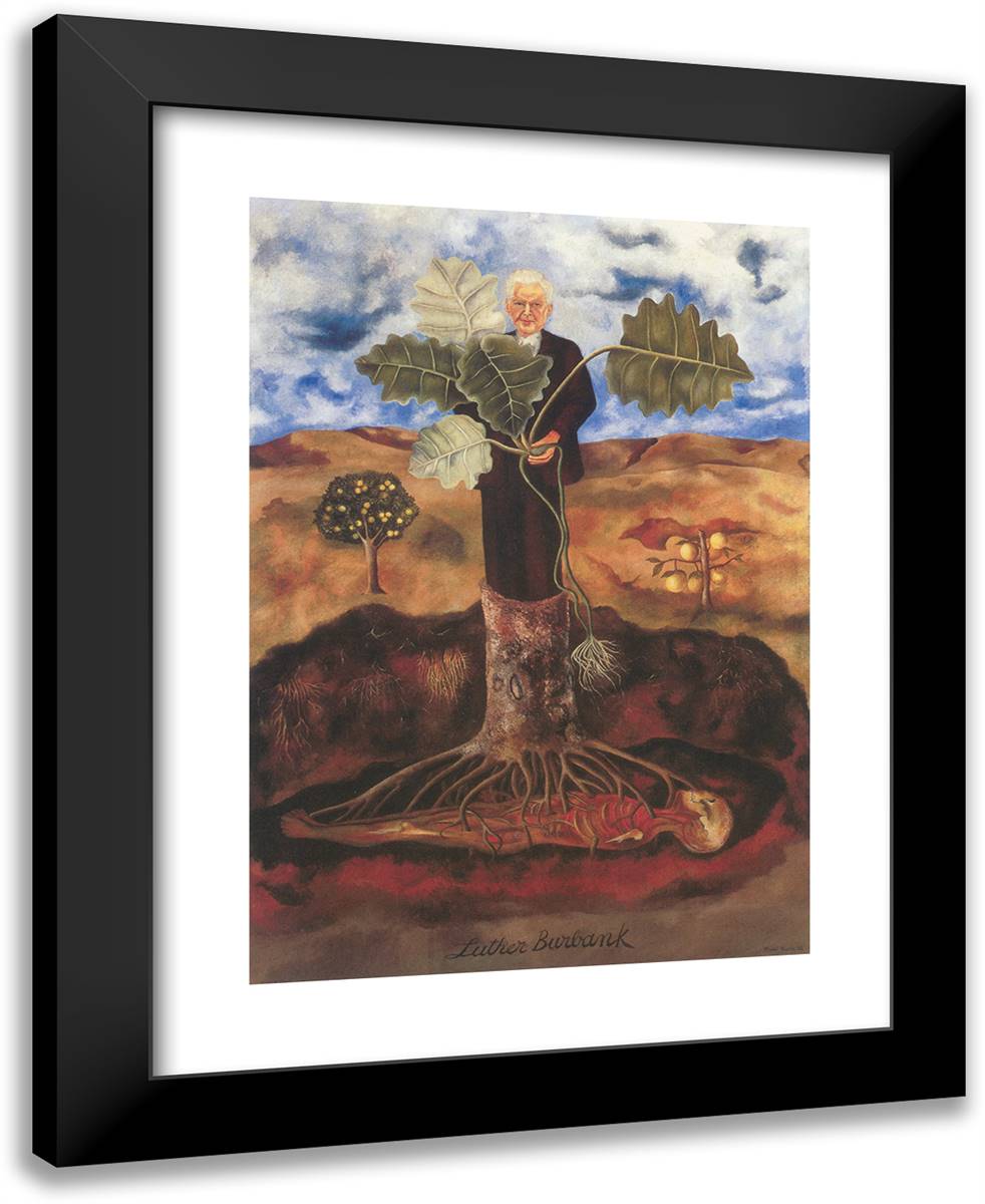 Portrait of Luther Burbank 19x24 Black Modern Wood Framed Art Print Poster by Kahlo, Frida