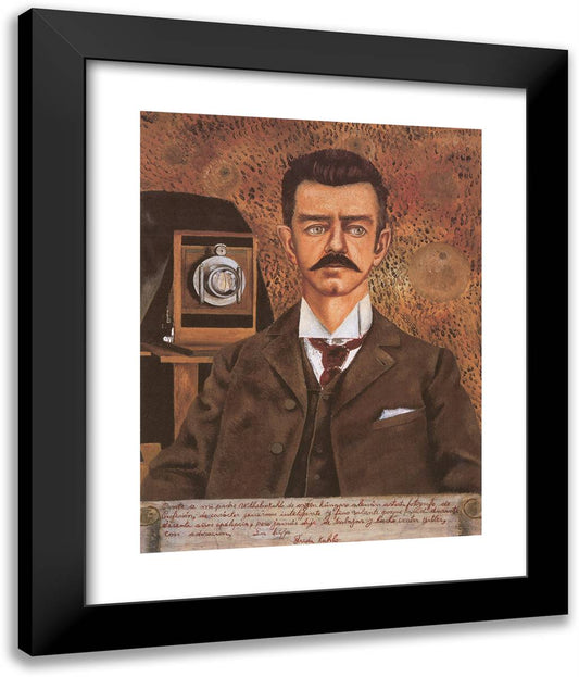 Portrait of My Father 20x24 Black Modern Wood Framed Art Print Poster by Kahlo, Frida