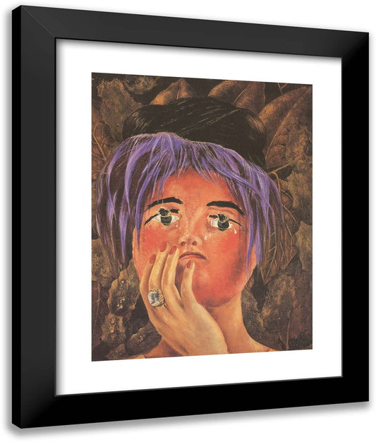 The Mask 20x24 Black Modern Wood Framed Art Print Poster by Kahlo, Frida