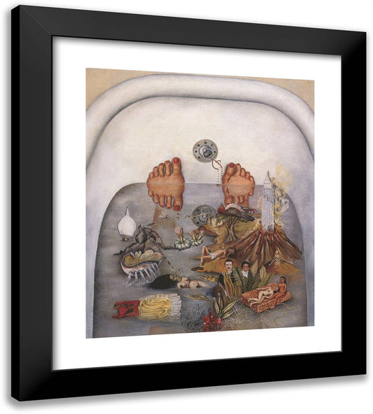 What the Water Gave Me 20x22 Black Modern Wood Framed Art Print Poster by Kahlo, Frida