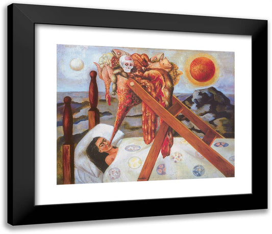 Without Hope 23x20 Black Modern Wood Framed Art Print Poster by Kahlo, Frida