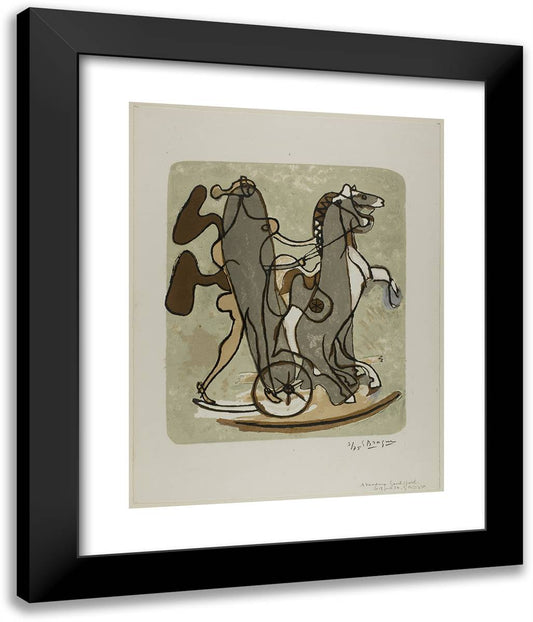 Athene 20x24 Black Modern Wood Framed Art Print Poster by Braque, Georges