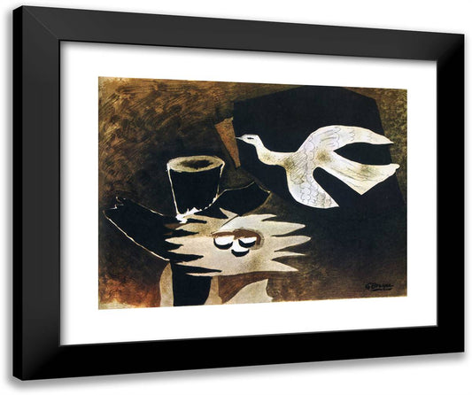 Bird Returning to It's Nest 24x20 Black Modern Wood Framed Art Print Poster by Braque, Georges