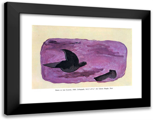 Birds in the Clouds 24x19 Black Modern Wood Framed Art Print Poster by Braque, Georges