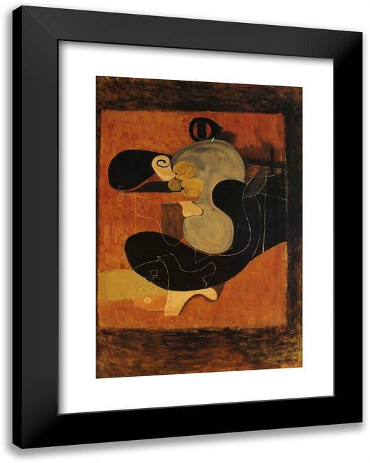 Brown Still Life 19x24 Black Modern Wood Framed Art Print Poster by Braque, Georges