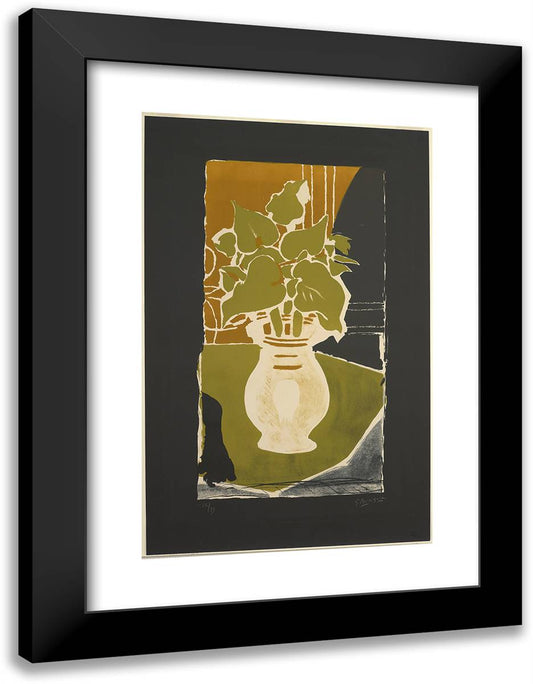 Light Colored Flowers 18x24 Black Modern Wood Framed Art Print Poster by Braque, Georges