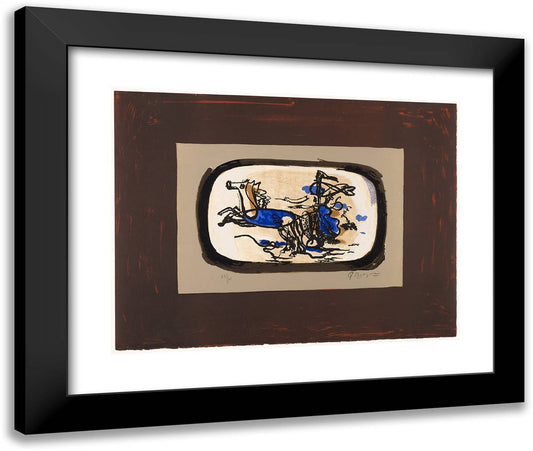 The Chariot II 24x20 Black Modern Wood Framed Art Print Poster by Braque, Georges