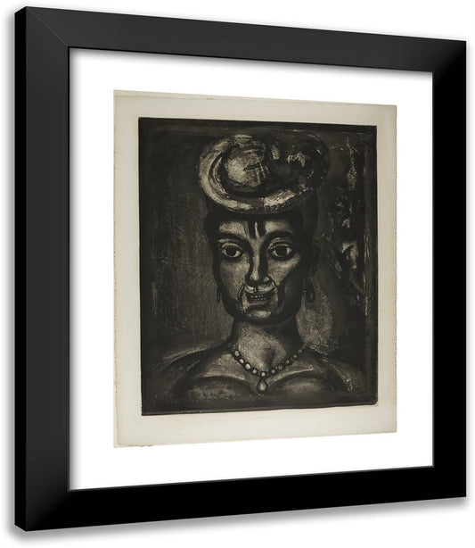 A Woman Freed..., Plate Seventeen from Miserere 20x23 Black Modern Wood Framed Art Print Poster by Rouault, Georges