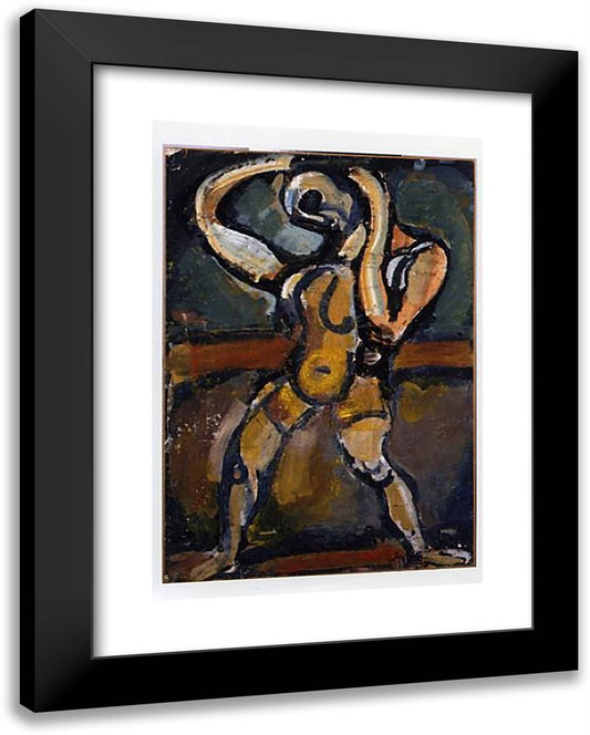 Acrobate VII 19x24 Black Modern Wood Framed Art Print Poster by Rouault, Georges
