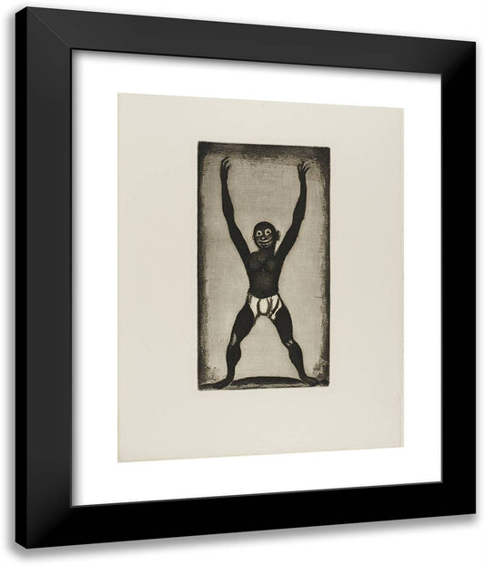 African Dance, from Les Raincarnations Du Pere Ubu 20x24 Black Modern Wood Framed Art Print Poster by Rouault, Georges